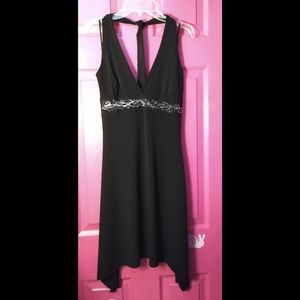 Semi-Formal Halter Top Mid Dress Juniors Medium